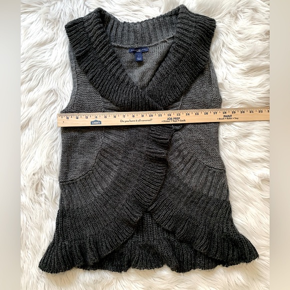 Bandolino Denim Sleeveless Cardigan w/ Ruffle - Picture 14 of 14